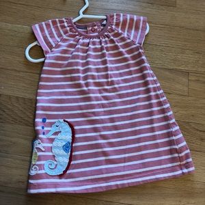 Baby Boden Seahorse appliqué dress